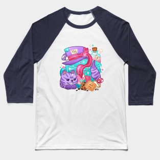 Alice in Wonderland Teacup - Mad Tea Party Baseball T-Shirt